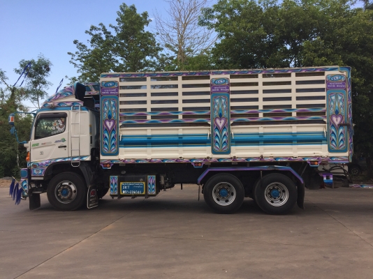 รถพ่วงฝากขาย HINO 380แรง ปลายปี 56 ดั้มพ์เหล็กเกษตร เฟืองไว HiSpeed