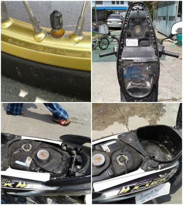 Honda Click Forword 110cc. AT สตาร์ทมือ จด 2549 ล้อ Com17 หน้า-หลัง ภาษี2560 ชุดโอนครบ