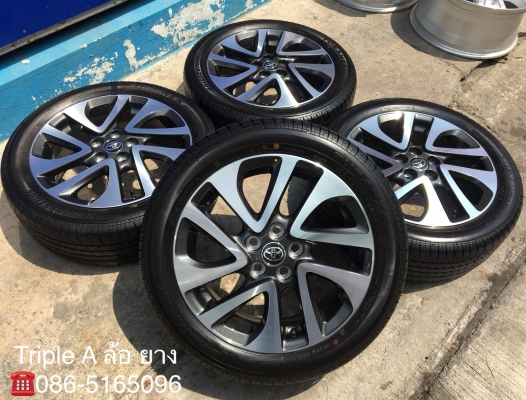ล้อแม็กพร้อมยางป้ายแดง Toyota Sienta รุ่นท๊อป ขอบ 16 Bridgestone 195-50-16 ปี 18 ใหม่ กริ๊บๆ