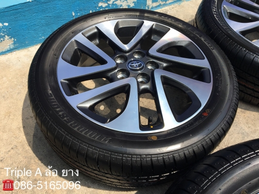 ล้อแม็กพร้อมยางป้ายแดง Toyota Sienta รุ่นท๊อป ขอบ 16 Bridgestone 195-50-16 ปี 18 ใหม่ กริ๊บๆ
