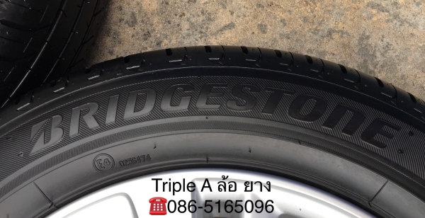 ล้อแม็กป้ายแดง Toyota Yaris Ativ ขอบ 15 พร้อมยางป้ายแดง Bridgestone 185-60-15 ปี 18