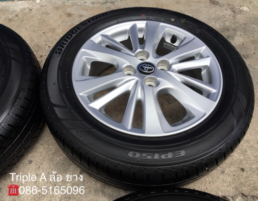 ล้อแม็กป้ายแดง Toyota Yaris Ativ ขอบ 15 พร้อมยางป้ายแดง Bridgestone 185-60-15 ปี 18