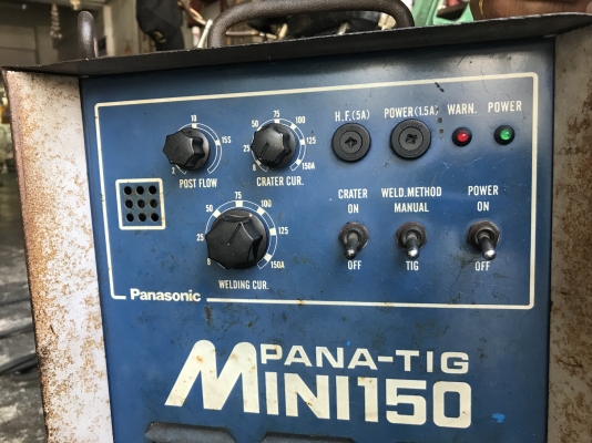 ขายตู้เชื่อมไฟฟ้า Pana tig mini150 สภาพดีออกจากโรงงาน อุปกรณ์สายเชื่อมครบ ราคา 12,500 บาท