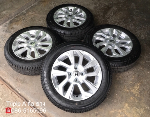 ล้อแม็กใหม่ยกห้าง Honda New JAZZ ขอบ 15 พร้อมยางป้ายแดง GoodYear 175-65-15 สวยกริ๊บ