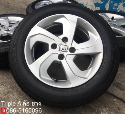ล้อแม็ก Honda City ขอบ15 พร้อมยาง Bridgestone 175-65-15 ปลายปี 14