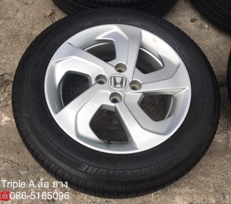 ล้อแม็ก Honda City ขอบ15 พร้อมยาง Bridgestone 175-65-15 ปลายปี 14