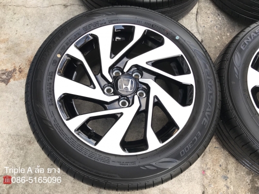 ล้อแม็กพร้อมยางป้ายแดง Honda Civic FC ขอบ16 Dunlop 215-55-16 แม็กสวย ตุ่ม เส้นสีชัด