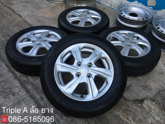 ล้อแม็ก Honda Brio Amaze ขอบ 14 พร้อมยาง Michelin 175-65-14 ปี16