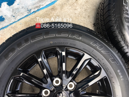 ล้อแม็กป้ายแดง Mitsu New Triton Plus สีดำ ขอบ17 พร้อมยางป้ายแดง Bridgestone 245-65-17 แม็กสวย เนียน