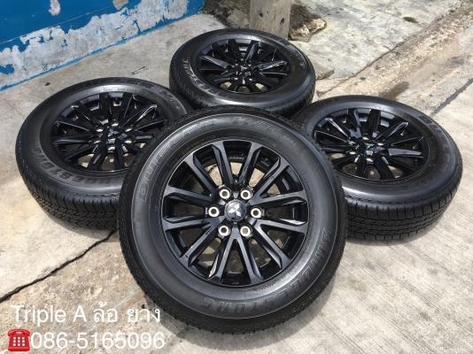 ล้อแม็กป้ายแดง Mitsu New Triton Plus สีดำ ขอบ17 พร้อมยางป้ายแดง Bridgestone 245-65-17 แม็กสวย เนียน