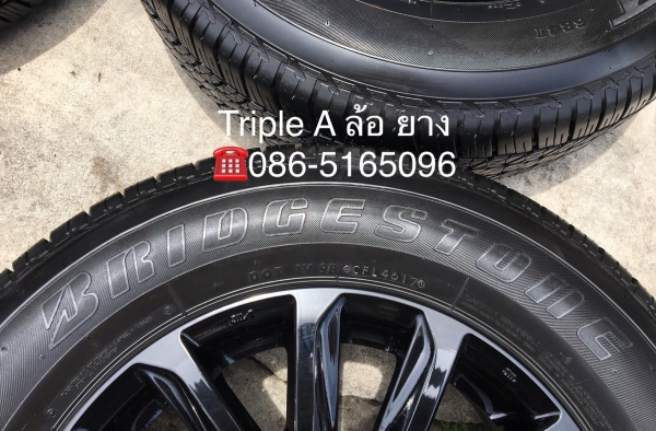ล้อแม็กป้ายแดง Mitsu New Triton Plus สีดำ ขอบ17 พร้อมยางป้ายแดง Bridgestone 245-65-17 แม็กสวย เนียน