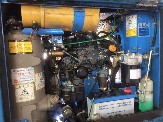 ขายปั๊มลม AIRMAN PDS50S มือ 2 เก่าญี่ปุ่น พร้อมหัวแย๊กคอนกรีต + สายลมยาว 20 เมตร