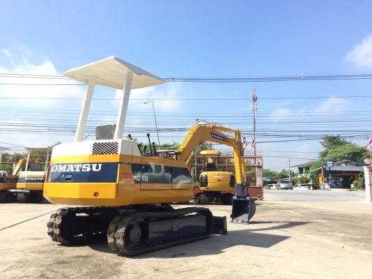 รถขุด Komatsu PC15-2 มือสอง นำเข้าจากญี่ปุ่น ทำสีใหม่ พร้อมใช้งาน