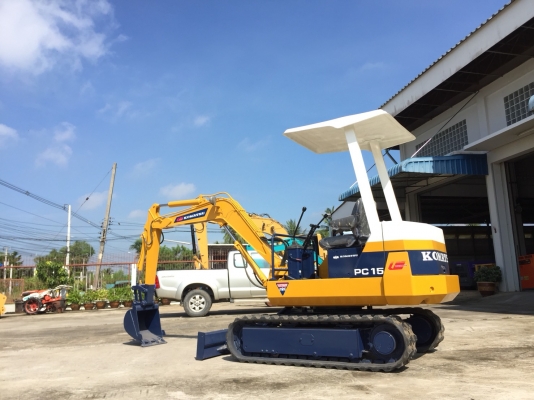 รถขุด Komatsu PC15-2 มือสอง นำเข้าจากญี่ปุ่น ทำสีใหม่ พร้อมใช้งาน