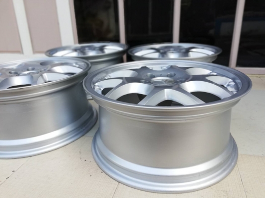 ล้อเปล่าใส่ Benz ลาย BRABUS block 5 ขอบ17x8 5รู112 ET37 ถอดจาก w210
