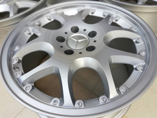 ล้อเปล่าใส่ Benz ลาย BRABUS block 5 ขอบ17x8 5รู112 ET37 ถอดจาก w210