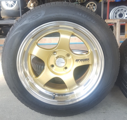 ล้อใหม่ WORK S1 ขอบ15 4รู100ยาง\%ปี15   4 ล้อ