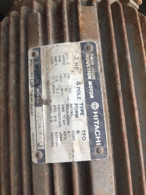 ขาย !! ปั้มลม.ฮิตาชิ.ขนาด2แรง3สาย.สภาพเดิมๆพร้อมใช้งาน