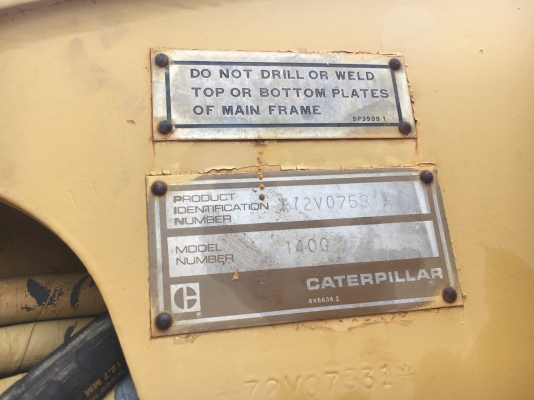 Caterpillar 140G#72V07531 พร้อมสแคริฟาย นำเข้าจากอเมริกา โทร. 080-6565422 (หนิง)