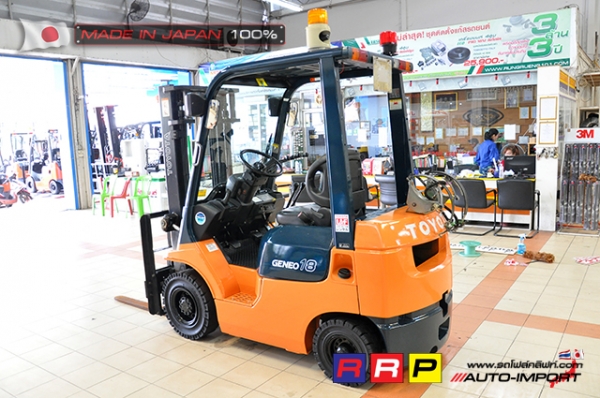 ขายรถโฟล์คลิฟท์มือสอง TOYOTA รุ่น 7FG18-10513 นำเข้าจากประเทศญี่ปุ่น 100\% ไม่เคยใช้งานในไทย ขายรถโฟล์คลิฟท์มือสอง TOYOTA รุ่น 7FG18-10513 นำเข้าจากประเทศญี่ปุ่น 100\% ไม่เคยใช้งานในไทย