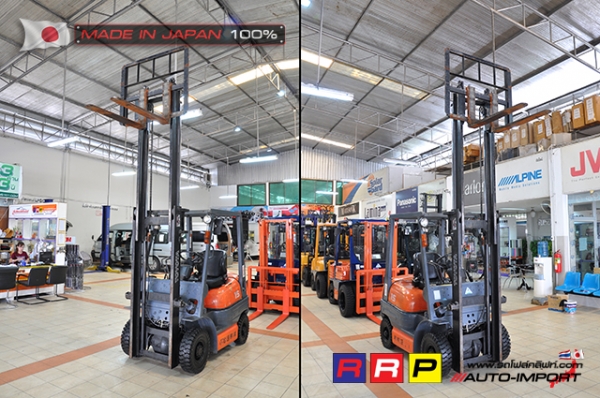 ขายรถโฟล์คลิฟท์มือสอง TOYOTA รุ่น 6FGL15-12754 นำเข้าจากประเทศญี่ปุ่น 100\% ไม่เคยใช้งานในไทย
