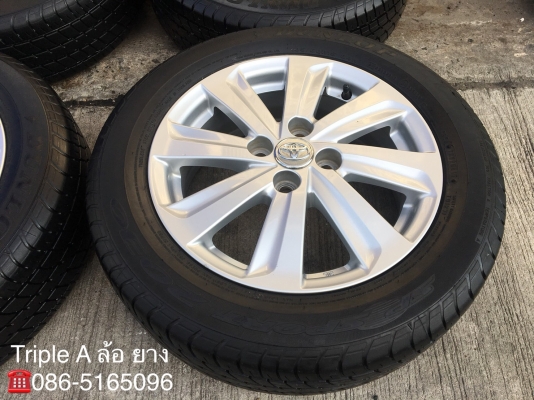 ล้อแม็ก Toyota Vios Yaris ขอบ 15 พร้อมยาง Dunlop 185-60-15 ปี 17 แม็กสวย ดอกหนา