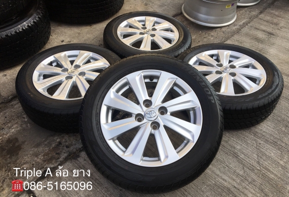 ล้อแม็ก Toyota Vios Yaris ขอบ 15 พร้อมยาง Dunlop 185-60-15 ปี 17 แม็กสวย ดอกหนา