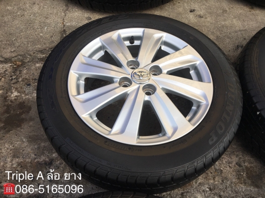 ล้อแม็ก Toyota Vios Yaris ขอบ 15 พร้อมยาง Dunlop 185-60-15 ปี 17 แม็กสวย ดอกหนา