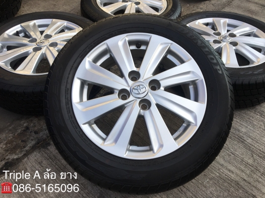 ล้อแม็ก Toyota Vios Yaris ขอบ 15 พร้อมยาง Dunlop 185-60-15 ปี 17 แม็กสวย ดอกหนา