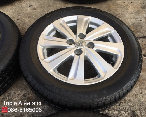 ล้อแม็ก Toyota Vios Yaris ขอบ 15 พร้อมยาง Dunlop 185-60-15 ปี 17 แม็กสวย ดอกหนา