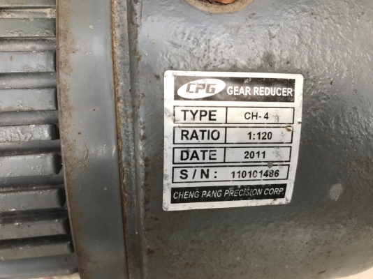 ขายมอเตอร์เกียร์ CPG 1/2HP. 380V made in Taiwan อัตราทด 1:120 เพลาออกประมาณ 12รอบต่อนาที รอบช้าแรงบิดเยอะ สภาพสวย หมุนนิ่ม พร้อมใช้งาน ราคา 3,200 บาท