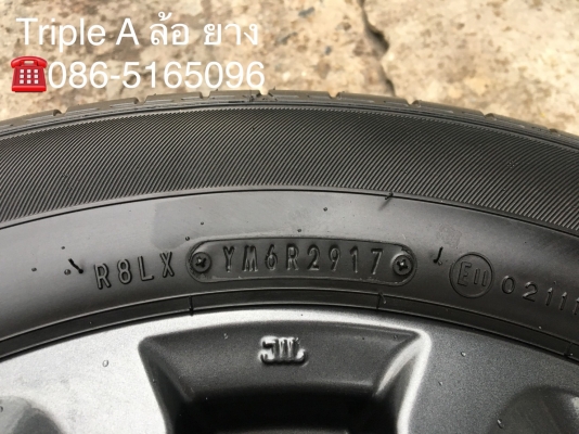 ล้อแม็กป้ายแดง Mazda 2 ขอบ 15 สีดำมิดไนท์ พร้อมยาง Dunlop 185-65-15 แม็กสวย ดอกเต็ม