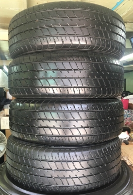 ล้อแม็ก Toyota Vios Yaris ลาย 5 ก้าน ขอบ 15 พร้อมยาง Dunlop 185-60-15 ปลายปี 13