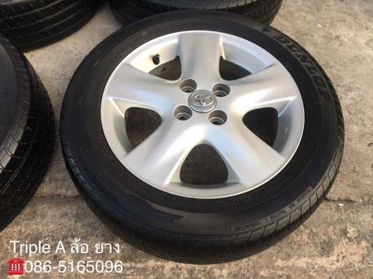 ล้อแม็ก Toyota Vios Yaris ลาย 5 ก้าน ขอบ 15 พร้อมยาง Dunlop 185-60-15 ปลายปี 13