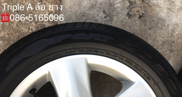 ล้อแม็ก Toyota Vios Yaris ลาย 5 ก้าน ขอบ 15 พร้อมยาง Dunlop 185-60-15 ปลายปี 13