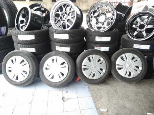 ล้อกระทะ ยางดันลอปปี17 ดอกยางล้นๆคุ้มๆ ราคา 2500 บาท