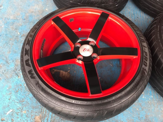 แม็ก VOSSEN พร้อมยาง ล้อ174รู100 xก8 ออฟ38 ยาง205.45.17 Maxxis ปี14 ดอกสวยๆ ใช้ยาวๆ