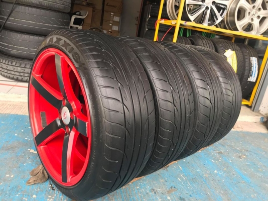 แม็ก VOSSEN พร้อมยาง ล้อ174รู100 xก8 ออฟ38 ยาง205.45.17 Maxxis ปี14 ดอกสวยๆ ใช้ยาวๆ