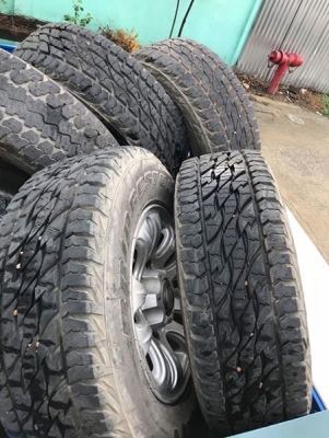 ล้อนิสสัน+225/70/15ปี14 #ดอกเท่าตึกใบหยก ชุด6500บ.โทร.0879050181ส่งได้ทั่วไทย