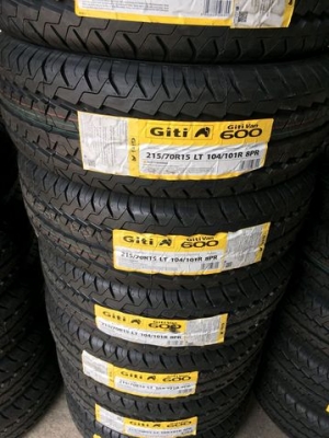 ยางใหม่ ขอบ15 ยี่ห้อ Giti รุ่นVan600 215-70-R15 ยางสำหรับรถกระบะ รถตู้ ยางคุณภาพดี ผ้าใบ8ชั้น ยางใหม่ ขอบ15 ยี่ห้อ Giti รุ่นVan600 215-70-R15 ยางสำหรับรถกระบะ รถตู้ ยางคุณภาพดี ผ้าใบ8ชั้น