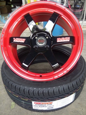 แม็กใหม่ทีอี37 ขอบ 17 ราคา 8900 พร้อมยาง 15900 ของแถมครบจบหล่อ