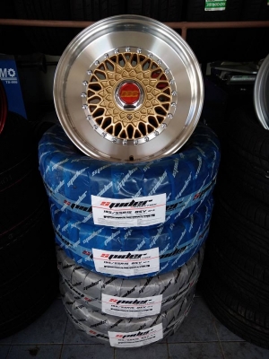 แม็กใหม่บีบีเอส ขอบ 15 ราคา 8900 พร้อมยางไทยปี 18 ราคา 13500 บาท พร้อมติดตั้ง