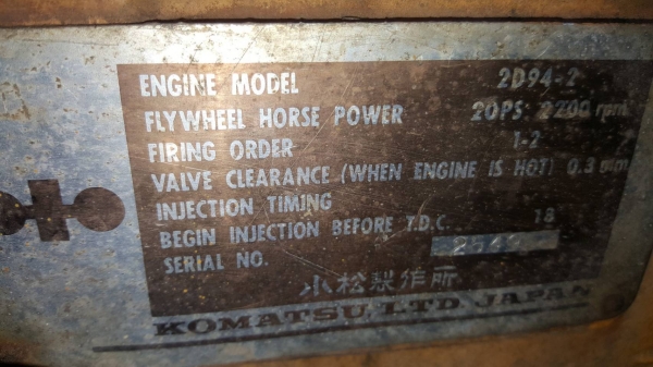 ขายรถแบคโฮ KOMATSU PC20-1 ราคา 120000