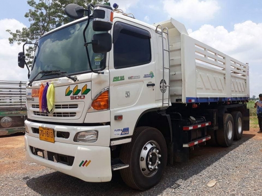 Hino 344 แรง ปี 56 แม่เดี่ยวดัมพ์สามมิตร มีระบบลากพ่วง ทะเบียนพร้อม