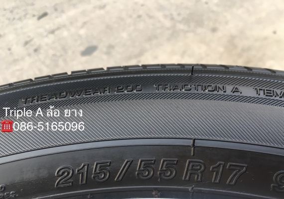 ล้อแม็ก Toyota Camry ขอบ 17 พร้อมยางป้ายแดง Yokohama 215-55-17 แม็กสวย ยางมีตุ่ม