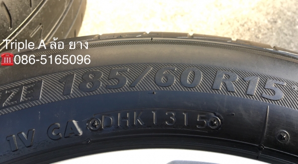 ล้อแม็ก Toyota Vios Yaris ขอบ 15 พร้อมยาง Bridgestone 185-60-15 ปี15
