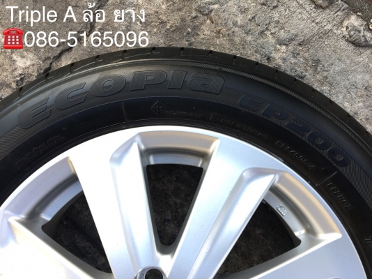 ล้อแม็ก Toyota Vios Yaris ขอบ 15 พร้อมยาง Bridgestone 185-60-15 ปี15