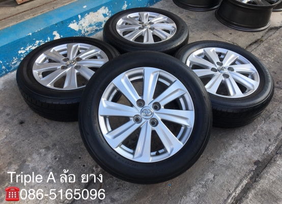 ล้อแม็ก Toyota Vios Yaris ขอบ 15 พร้อมยาง Bridgestone 185-60-15 ปี15