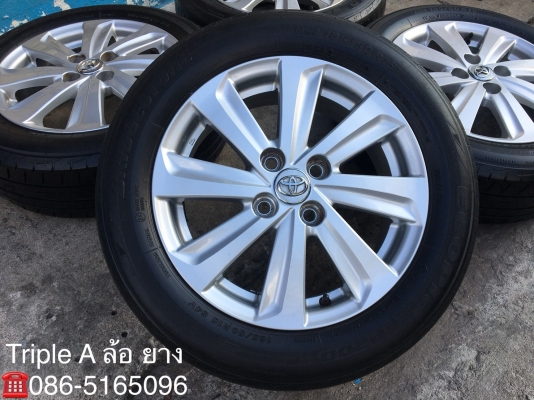 ล้อแม็ก Toyota Vios Yaris ขอบ 15 พร้อมยาง Bridgestone 185-60-15 ปี15