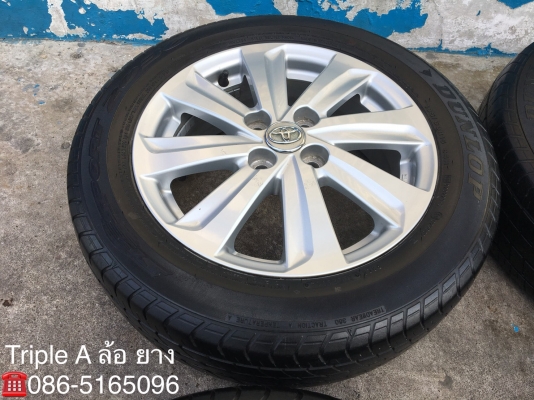 ล้อแม็ก Toyota Vios Yaris ขอบ 15 พร้อมยาง Dunlop 185-60-15 ปลายปี 14